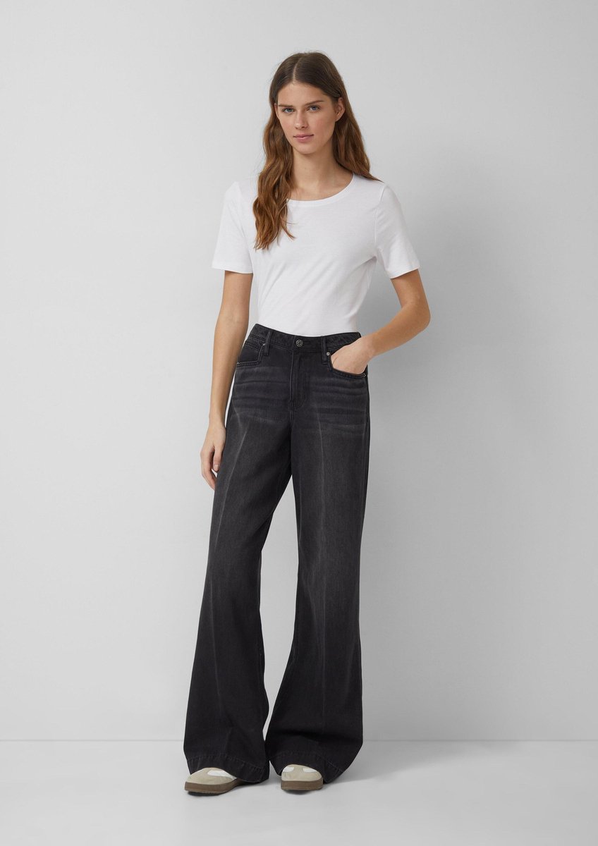 Wide Leg Jeans Regulär Schnitt Weite Beine Mid Rise Damen s.Oliver Suri