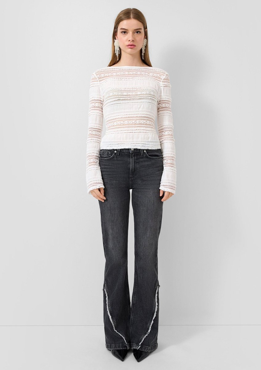 Jeans Regular Hohe Taille mit Boho-Stil und Vintage-Look Damen QS Reena