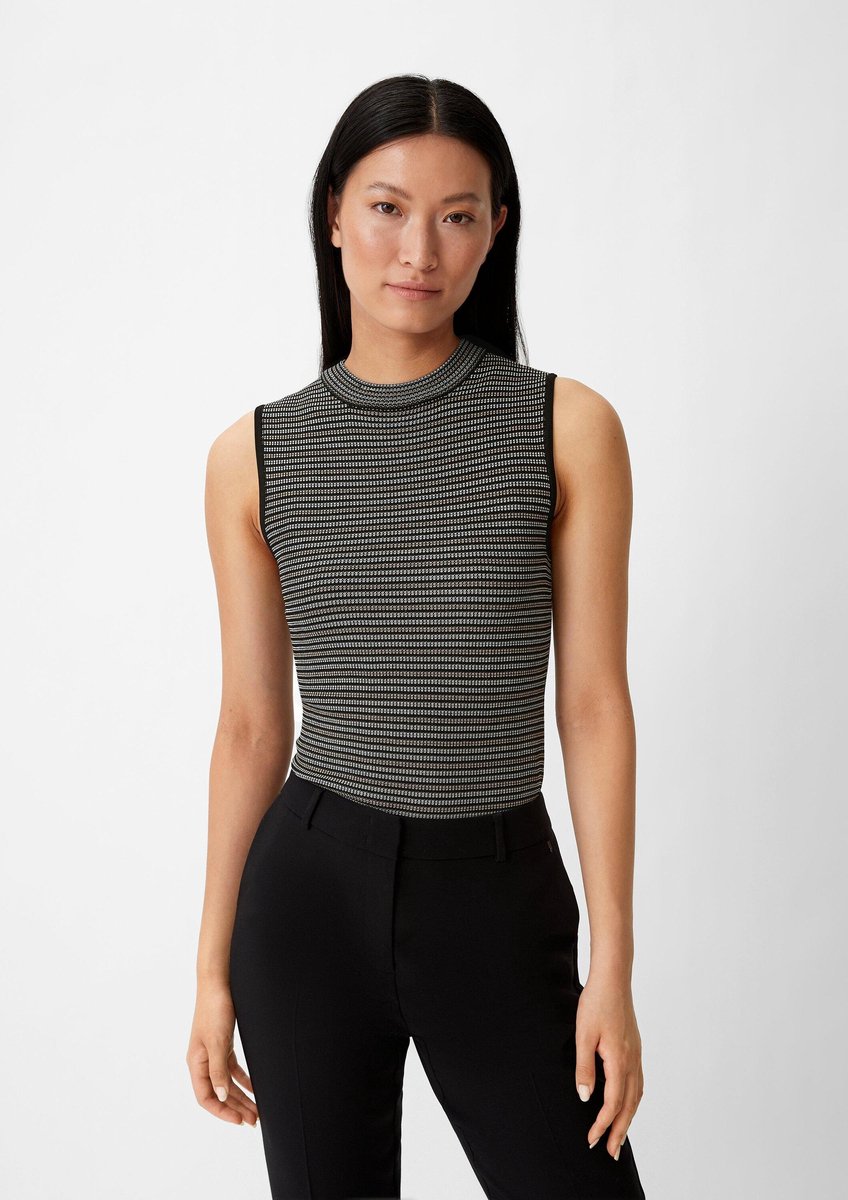 Fließendes Viskose-Mesh-Top Damen COMMA