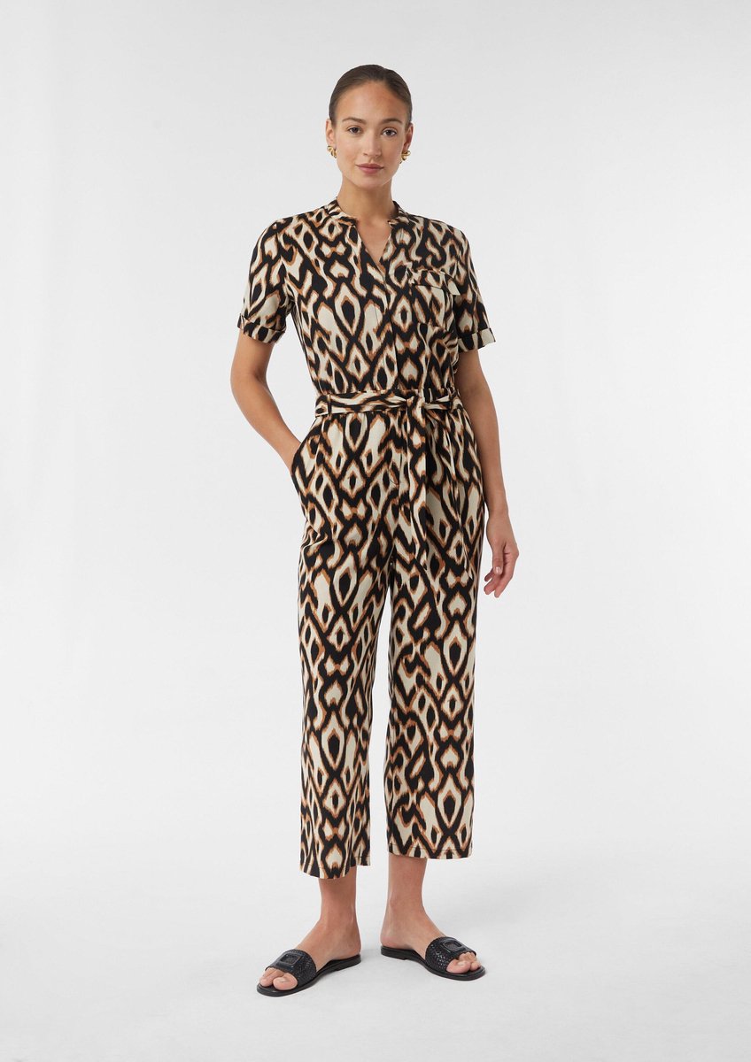 Kurzarm-Overall mit ganzflächigem Druck für Damen COMMA