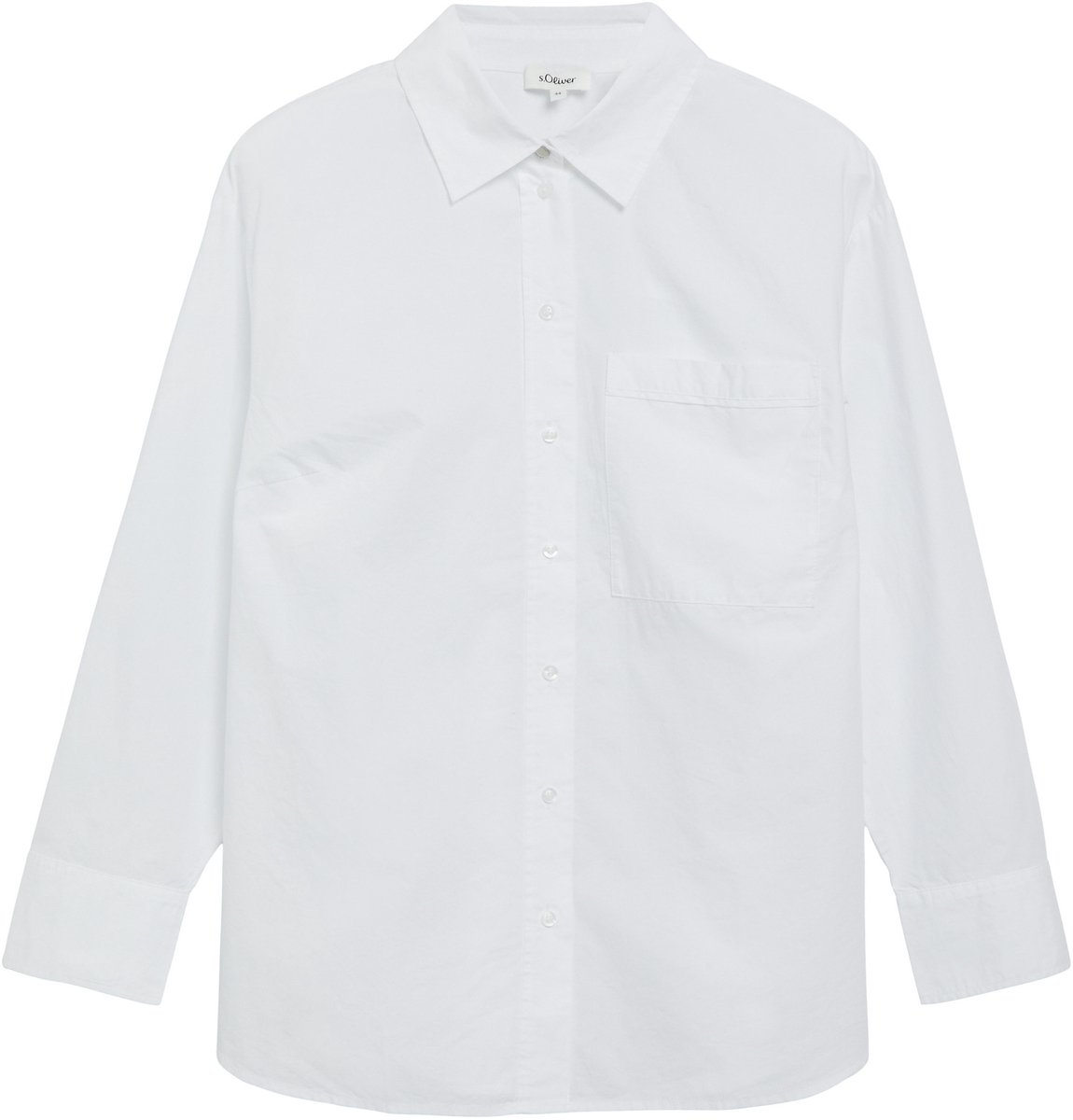 Bluse Relaxed Fit mit Hemdkragen und Brusttasche für Damen s.Oliver