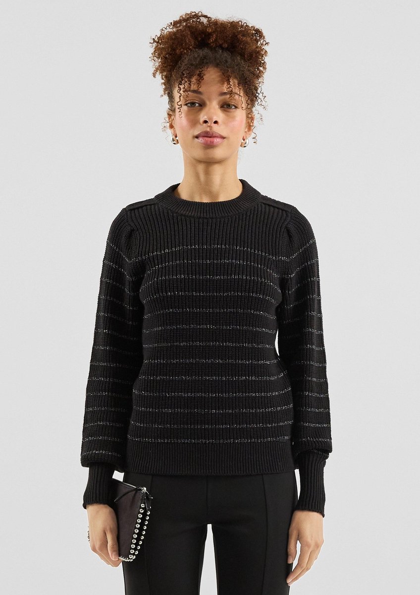 Pull aus Baumwollmischung mit Lurexstreifen Damen QS