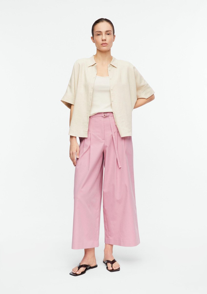 Damen Hosen mit Bund aus Baumwoll- und Lyocell-Mischung COMMA