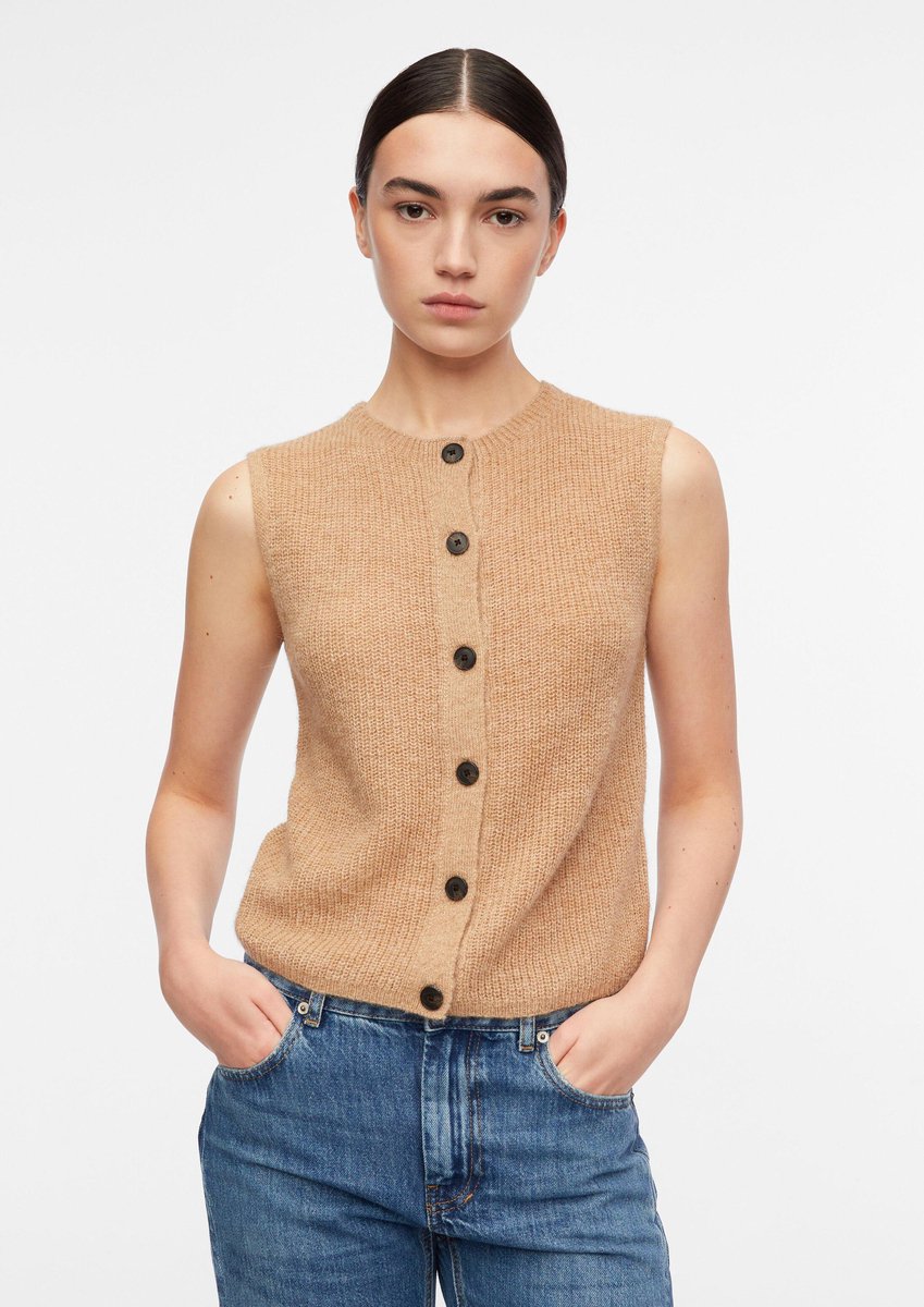 Ärmelloser Cardigan aus Alpaka-Mix für Frauen COMMA