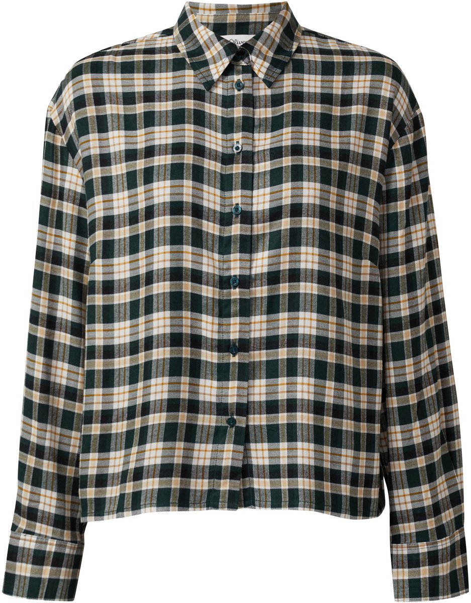 Kariertes Blusenshirt mit Rückenfalten Damen s.Oliver