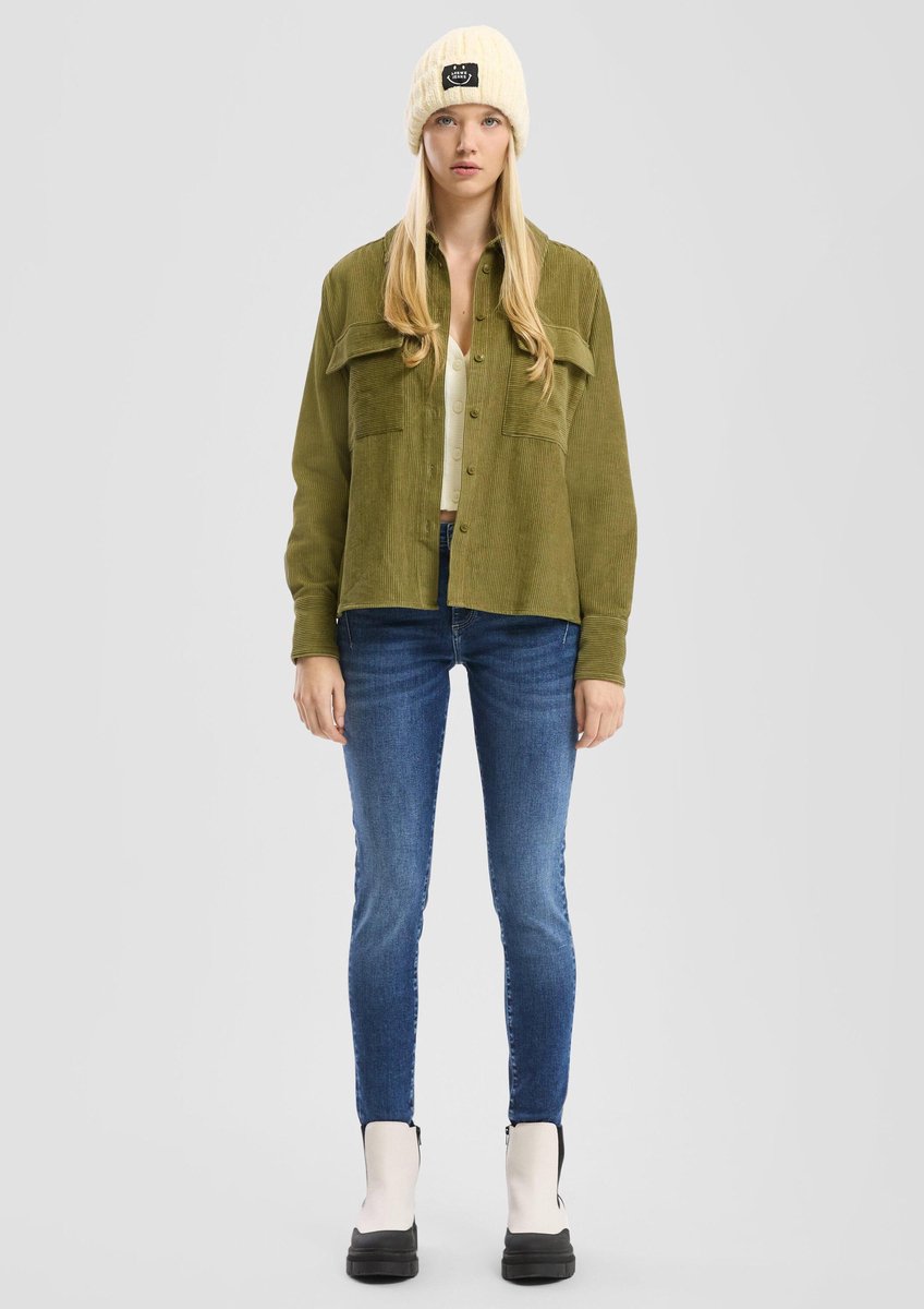 Hochgeschnittene Skinny-Jeans Damen QS Sadie