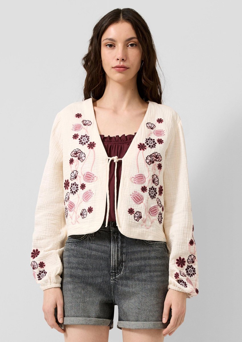 Bestickte Bluse Damen QS Regular Fit