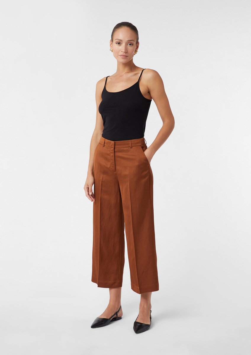 Sc sparkling Culotte-Hosen aus Leinen und Viskose für Damen COMMA