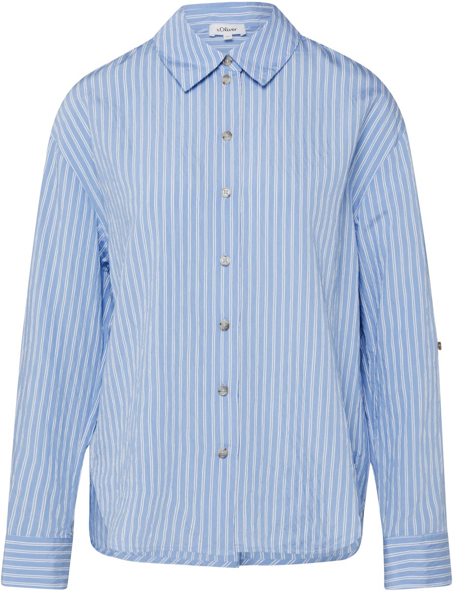 Viskosebluse mit Kragen und fallenden Schultern für Damen s.Oliver