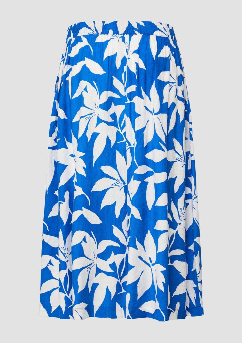 Jupe aus Mischviskose mit Allover-Print und italienischer Tasche Damen s.Oliver