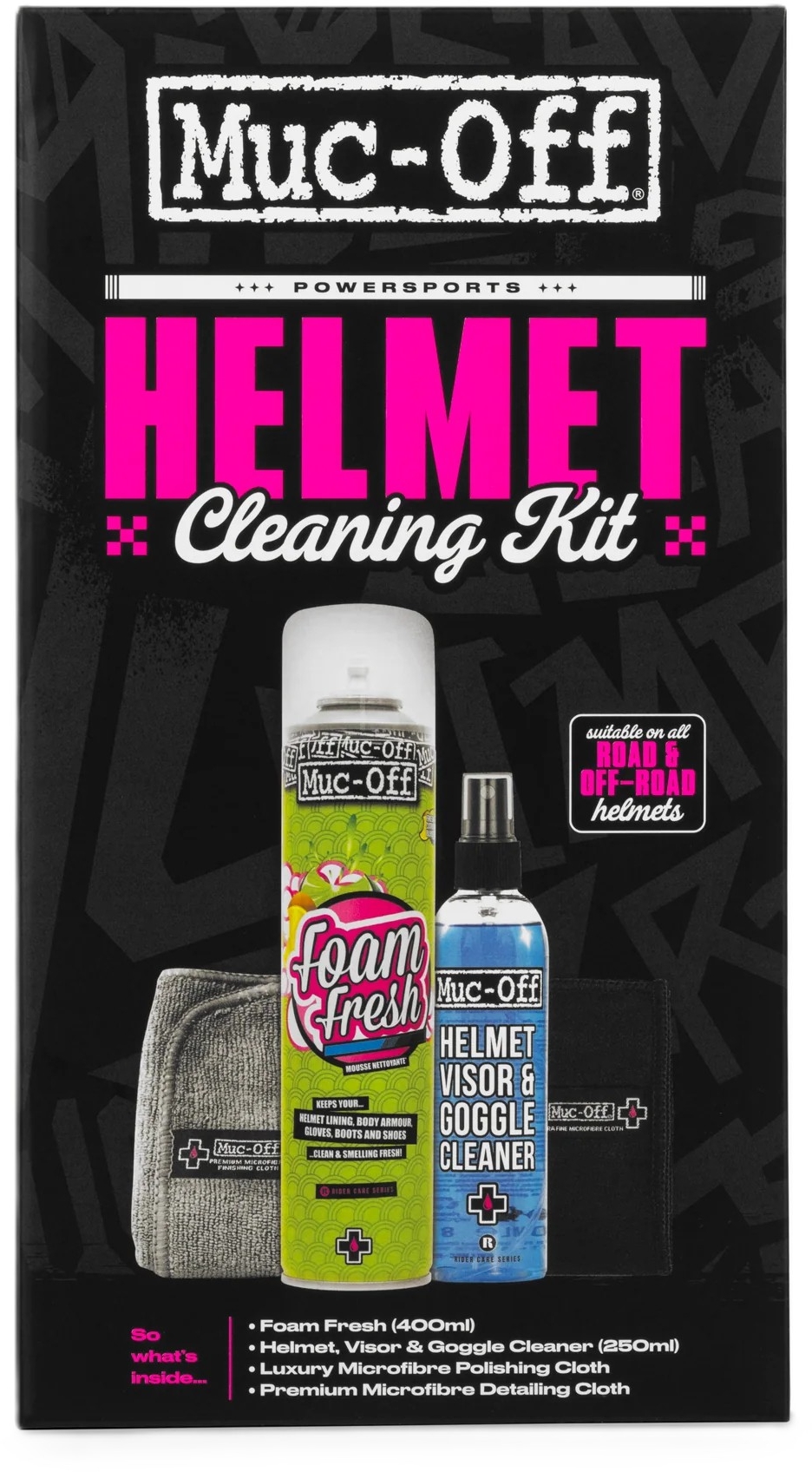 MUC-OFF Helmet Cleaning Kit, Cleaner exterior of motorcycle
