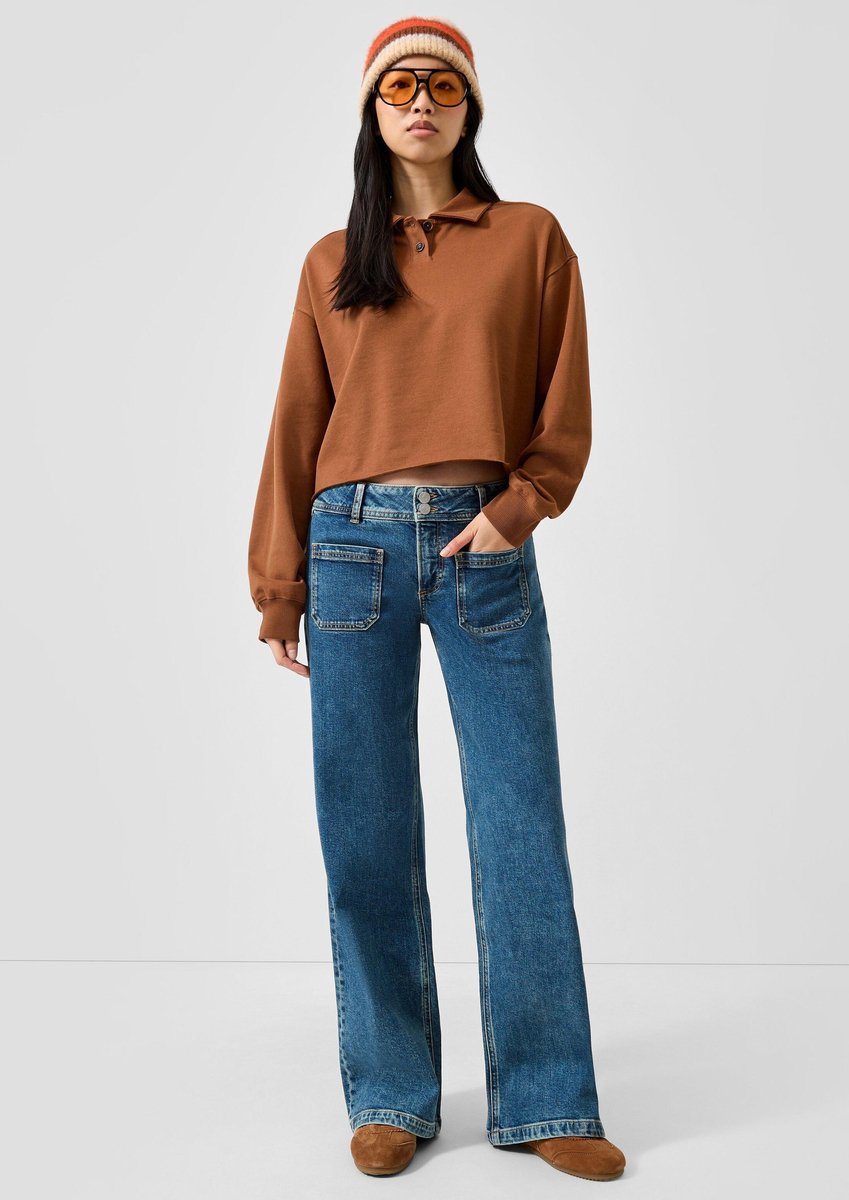Jeans Catie Mid Rise Relaxed Straight Leg Damen QS