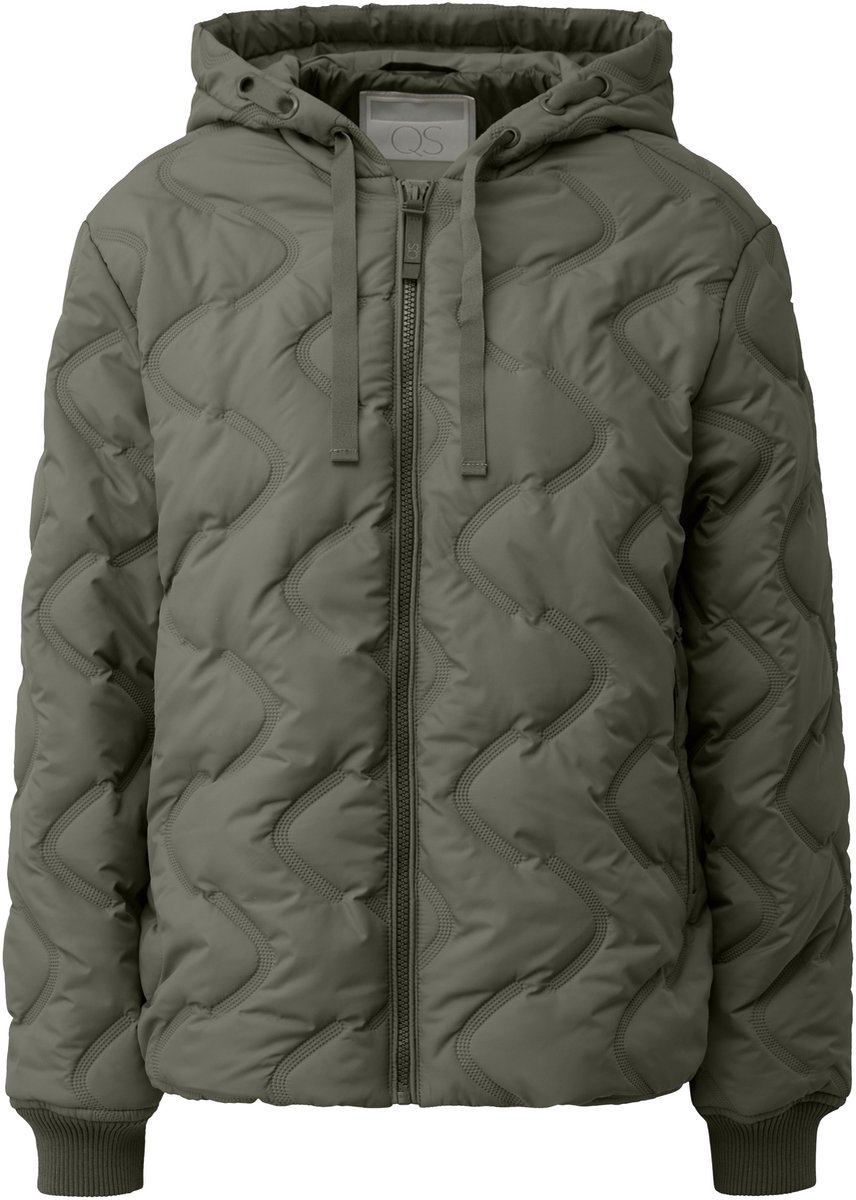 Damenjacke mit geprägtem Steppmuster und Kapuze QS