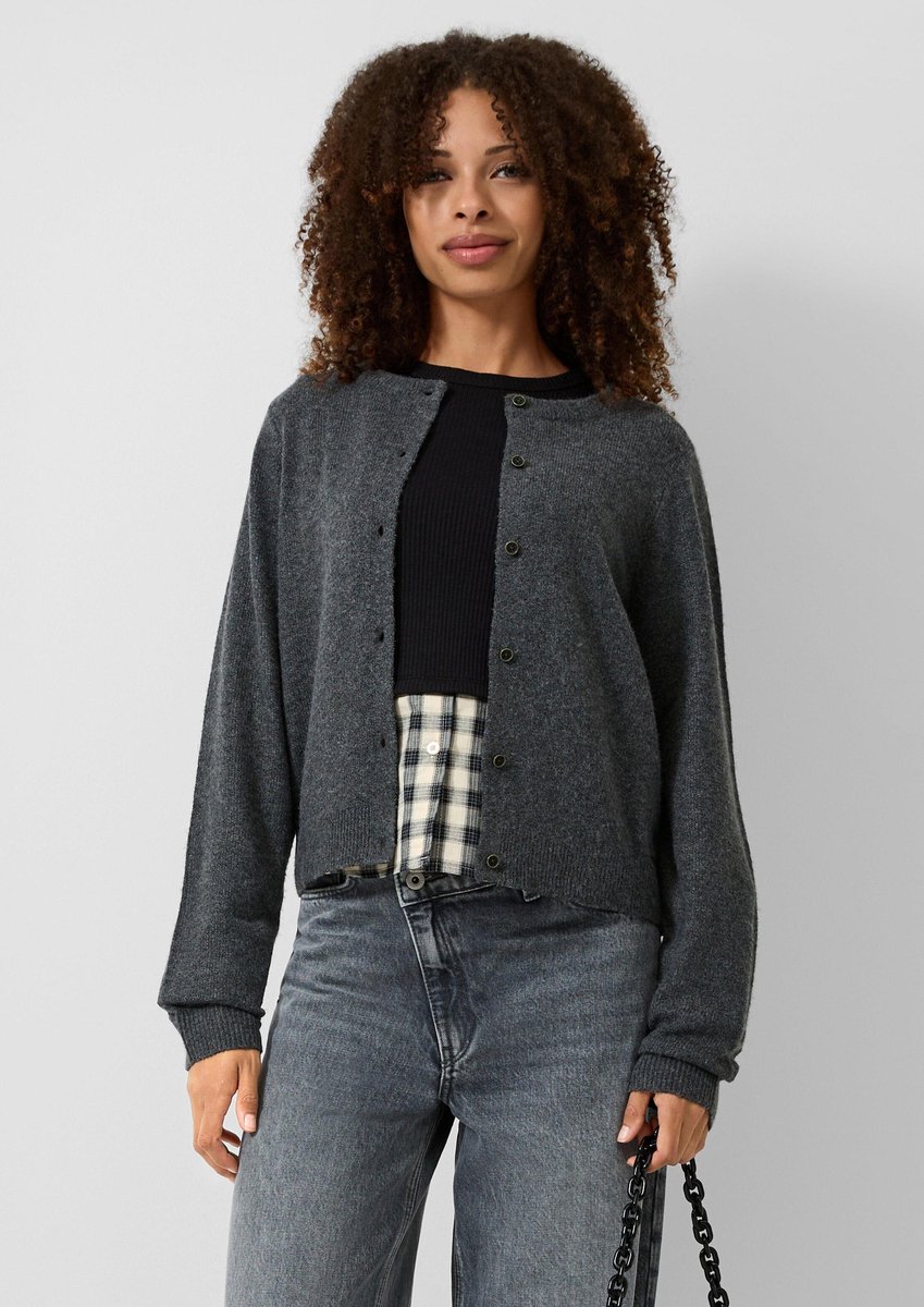 Damen Cardigan mit Rundhalsausschnitt QS