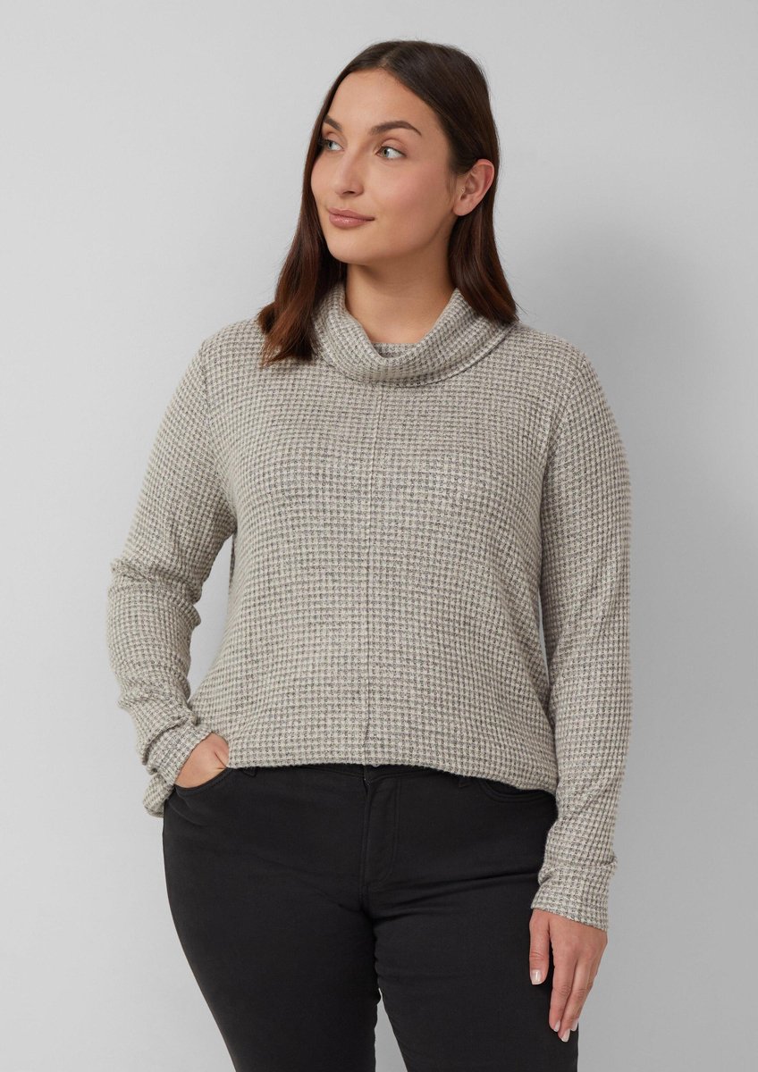 Langarm-Jersey-T-Shirt mit elastischem Saum für Damen s.Oliver