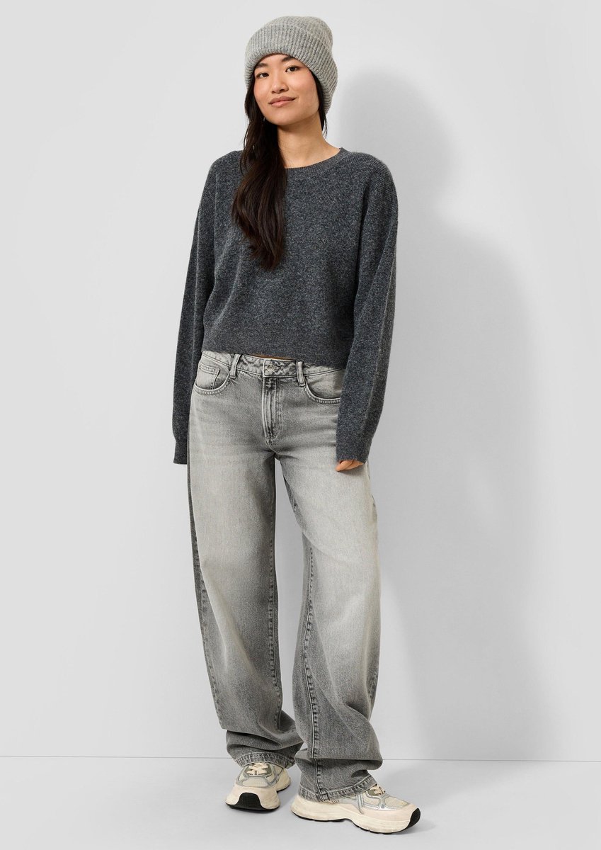 Jeans Barrel Mid Rise Barrel Leg Used Wash Damen QS