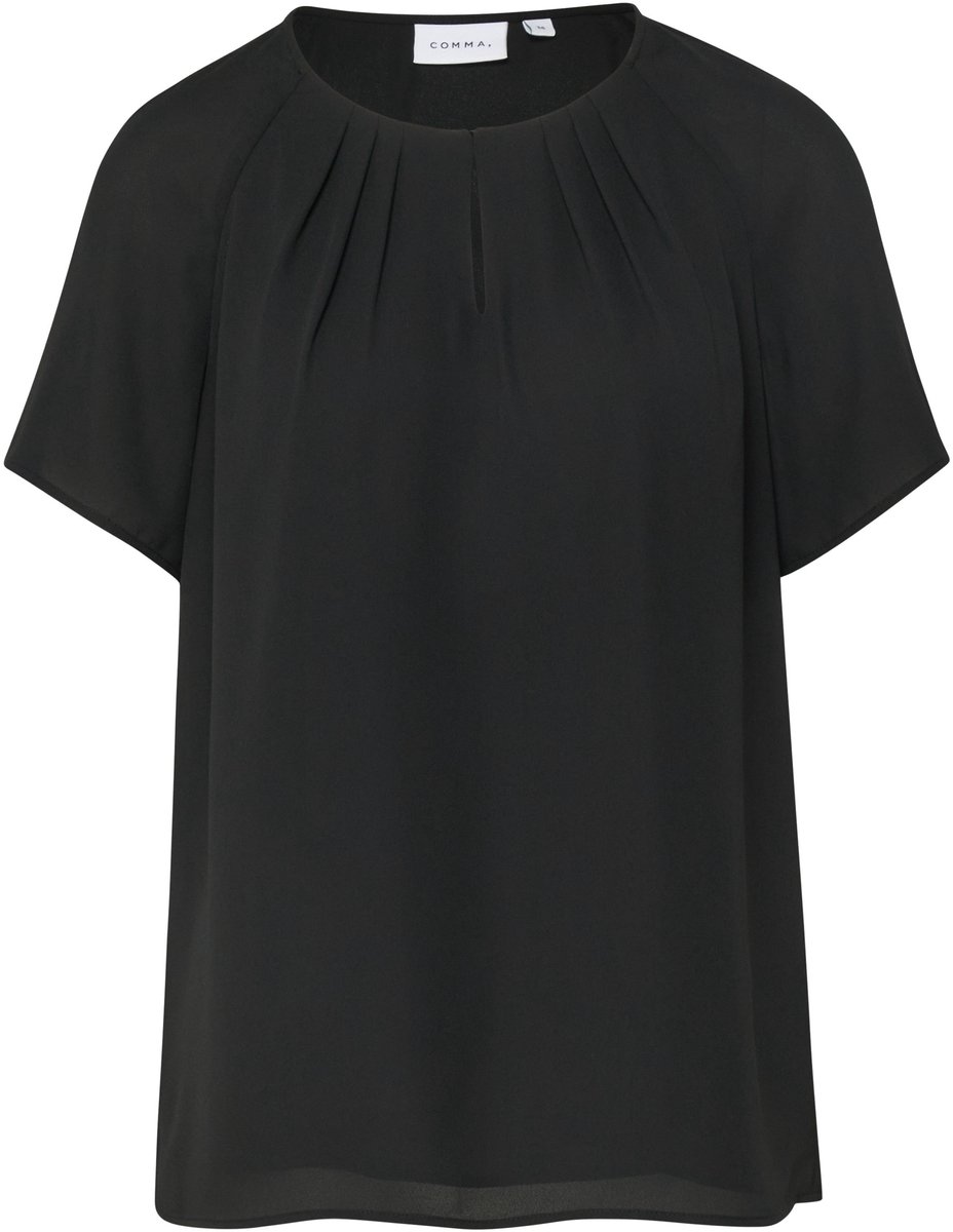 Kurze Damenbluse aus Chiffon COMMA