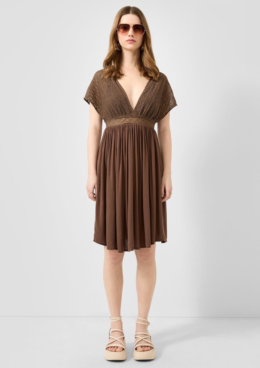 Midikleid mit tiefem Ausschnitt für Damen QS