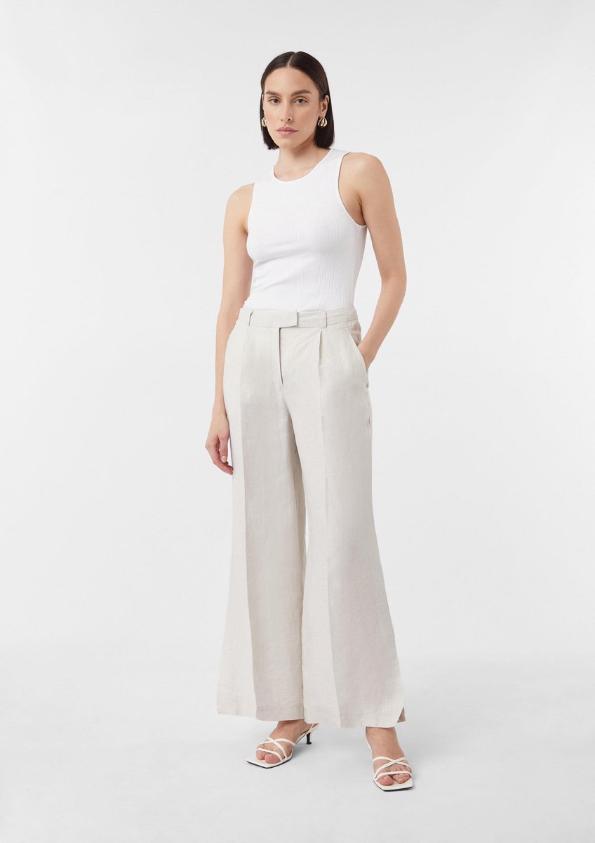 Marlène Stil Leinen Schlupfhosen mit Schlitz Damen COMMA