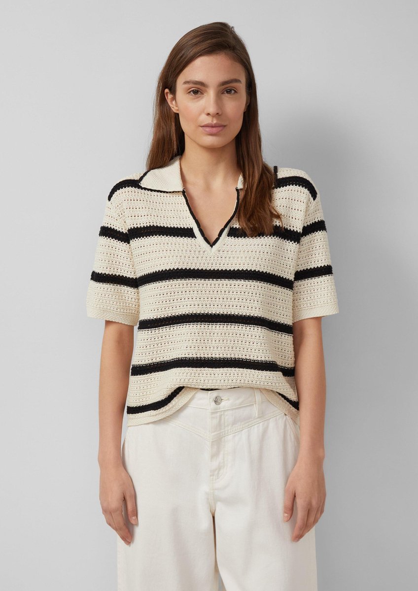 Pull aus Baumwollmischung mit V-Ausschnitt Damen s.Oliver