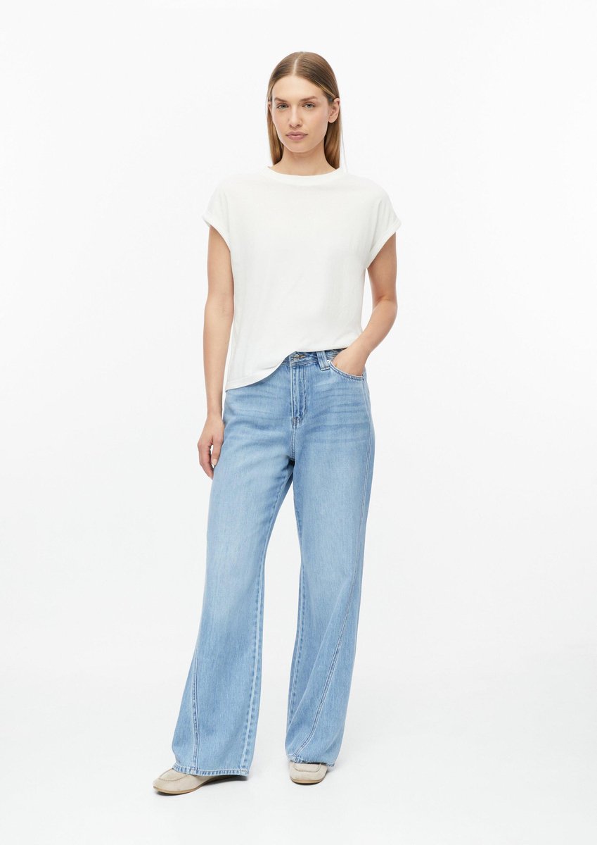 Jeans Klassischer Schnitt Hohe Taille Weite Beine Damen s.Oliver Suri