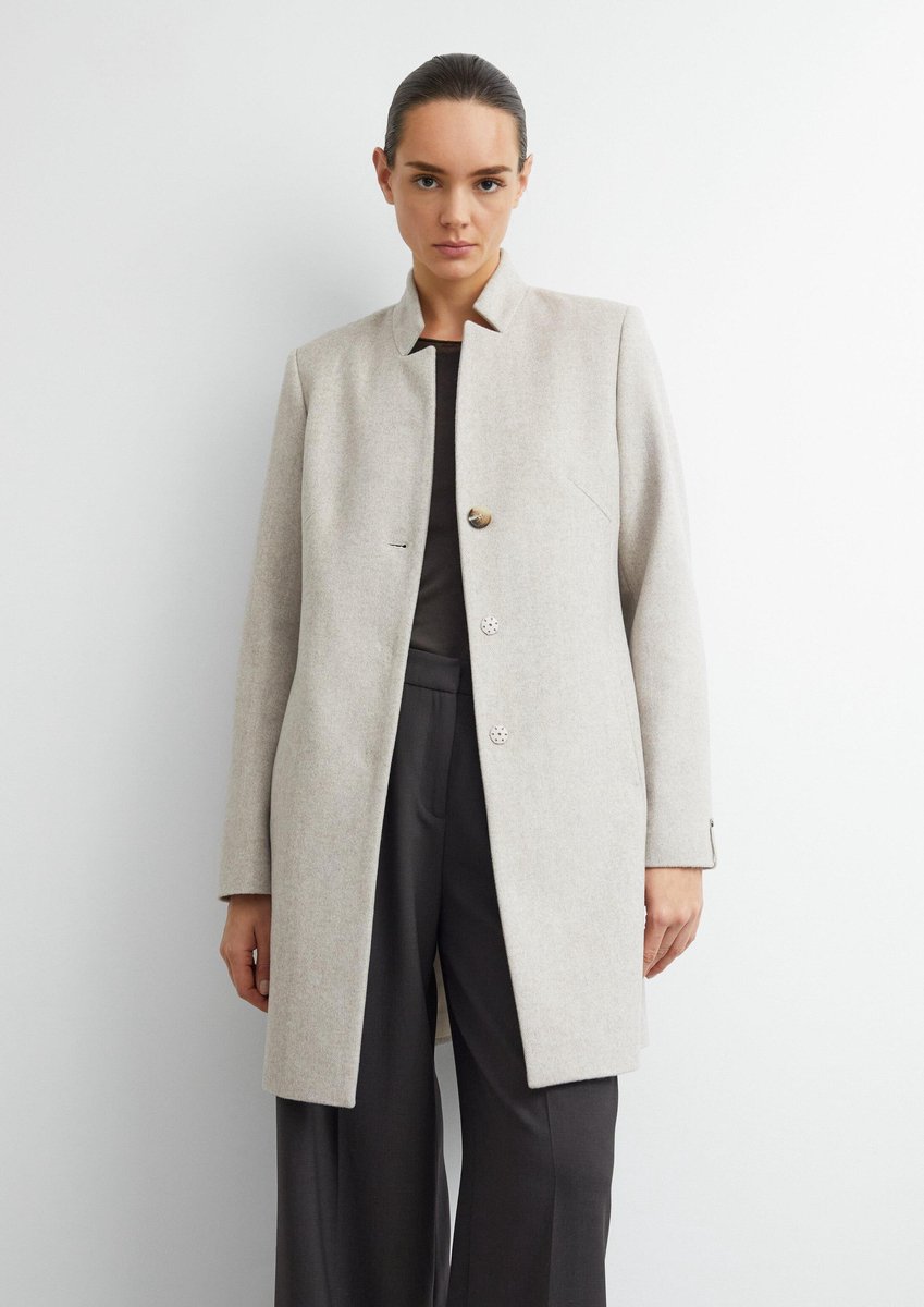 Schmal geschnittene Blazerjacke mit Chevron-Muster und Stehkragen für Damen COMMA