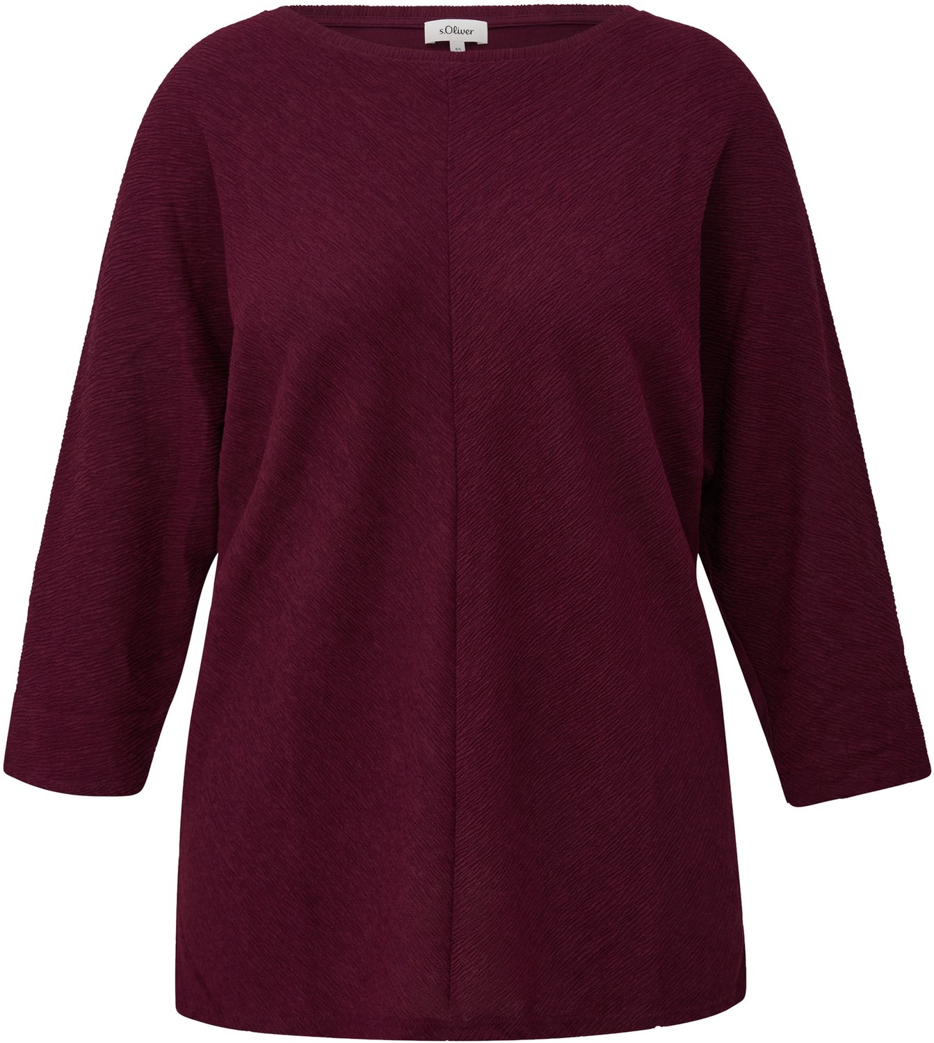 Damen T-Shirt mit U-Boot-Ausschnitt und 3/4 Fledermausärmeln s.Oliver