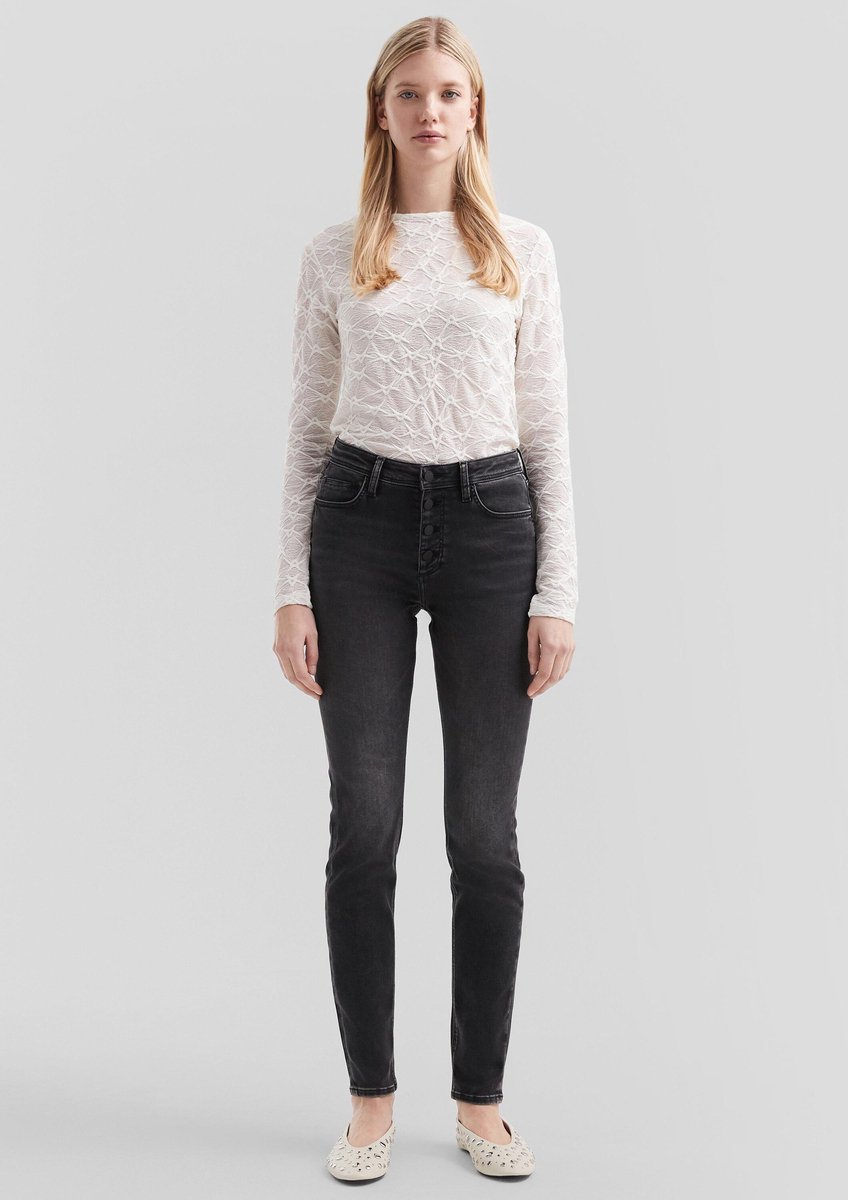 Hochtaillierte Slim Fit Jeans lässig Damen QS Sadie