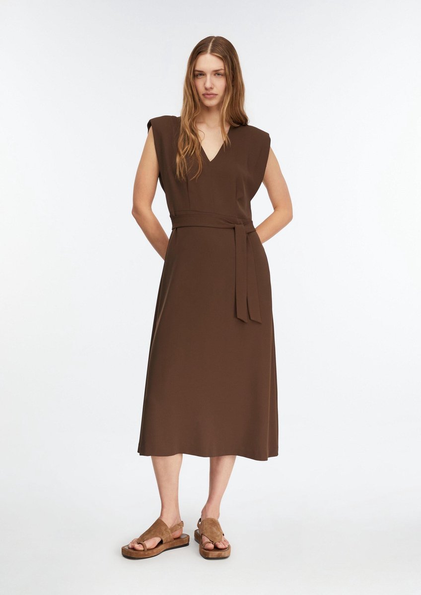 Knee-lange Kleid mit Taschen in den Nähten für Damen COMMA