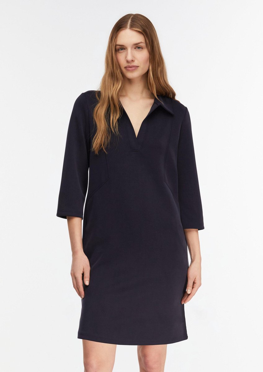Fließendes Polo-Kleid mit Seitentaschen Damen COMMA