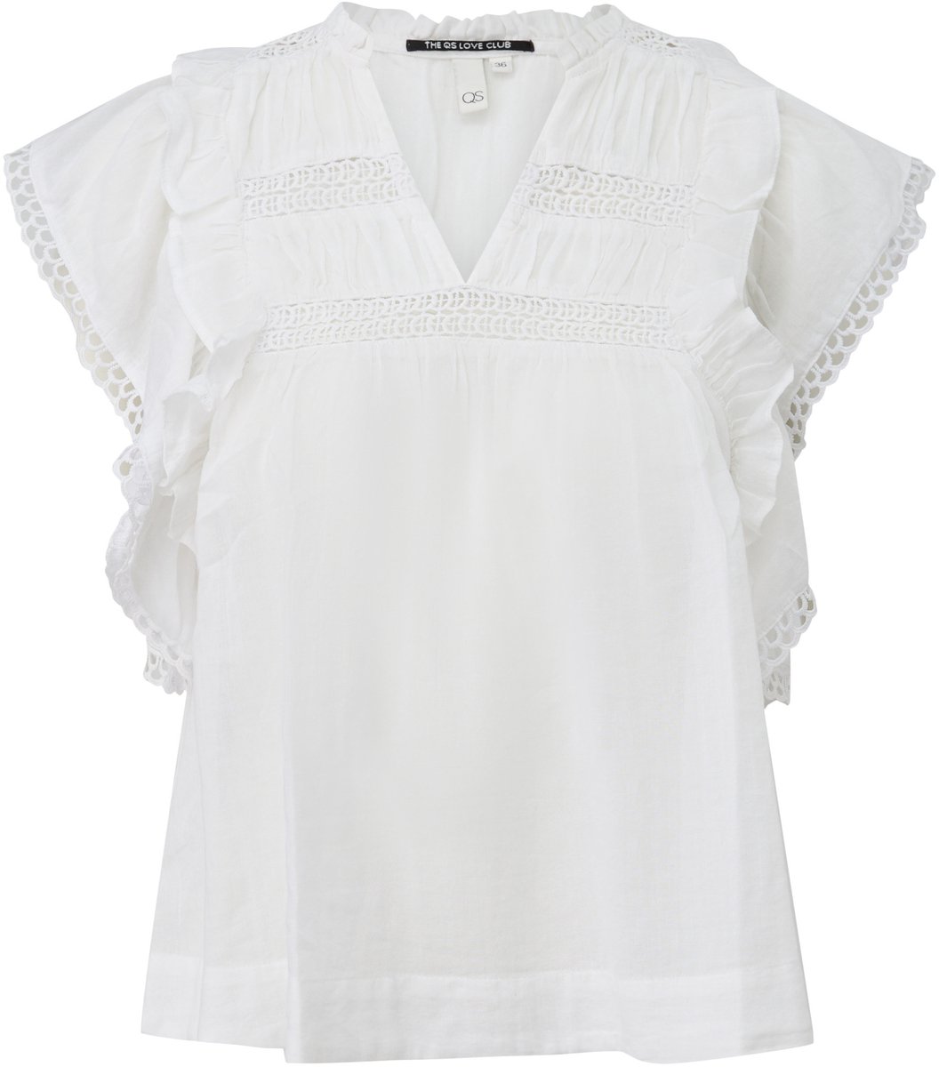 Damen Baumwollbluse QS Regular Fit