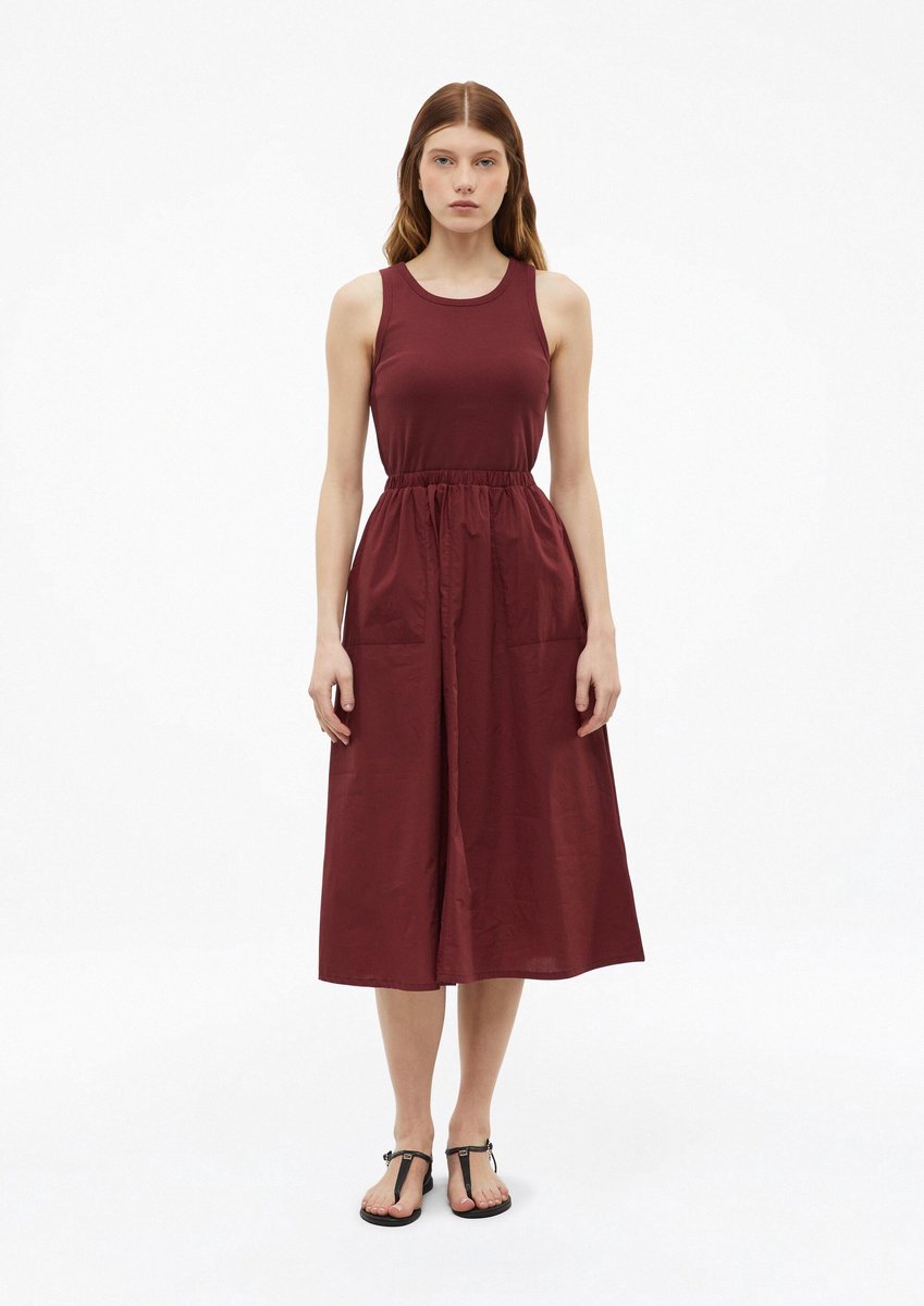 Midi-Kleid aus Mischgewebe mit seitlichen Nähten und aufgesetzter Tasche Damen s.Oliver