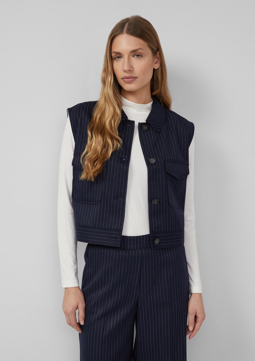 Ärmellose kurze Freizeitjacke mit elastischem Saum für Damen s.Oliver