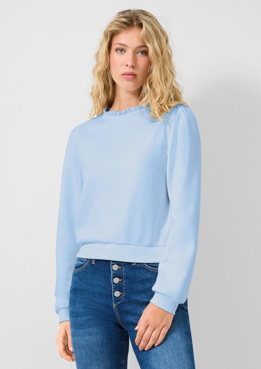 Damen Sweatshirt mit Spitzen-Details QS