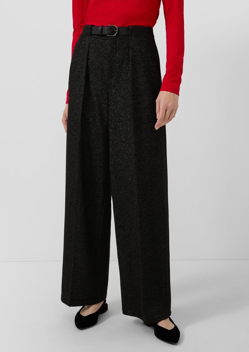 Hose mit Glitzerfaden und Gürtel für Frauen s.Oliver