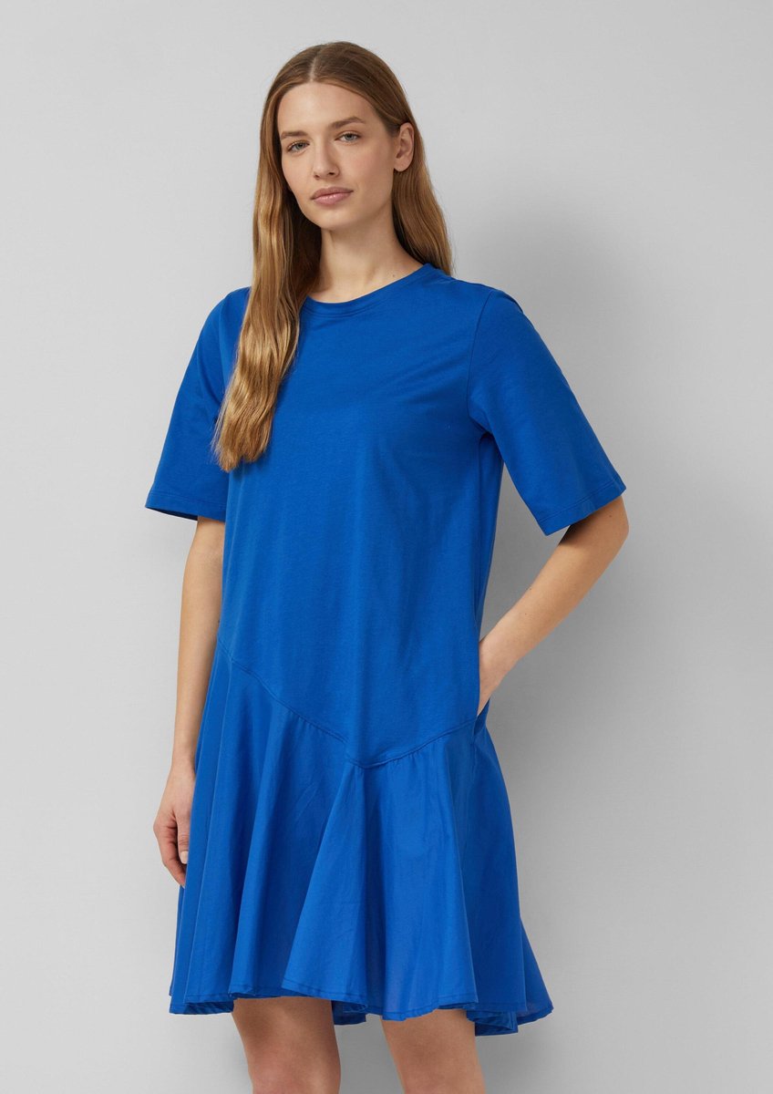 Kleid aus Baumwolle mit Rundhalsausschnitt und Seitentaschen Damen s.Oliver