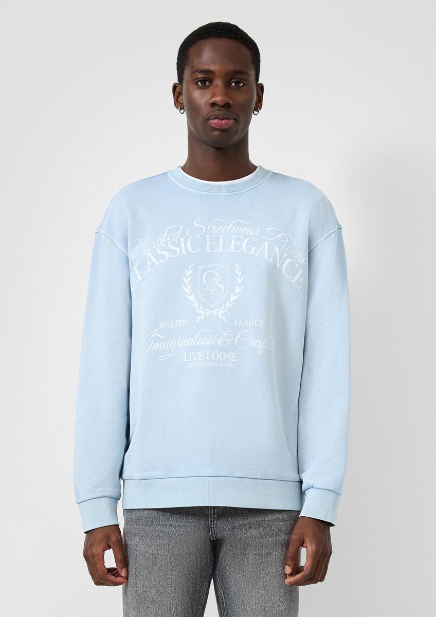 Ausgewaschenes Rundhals-Sweatshirt QS