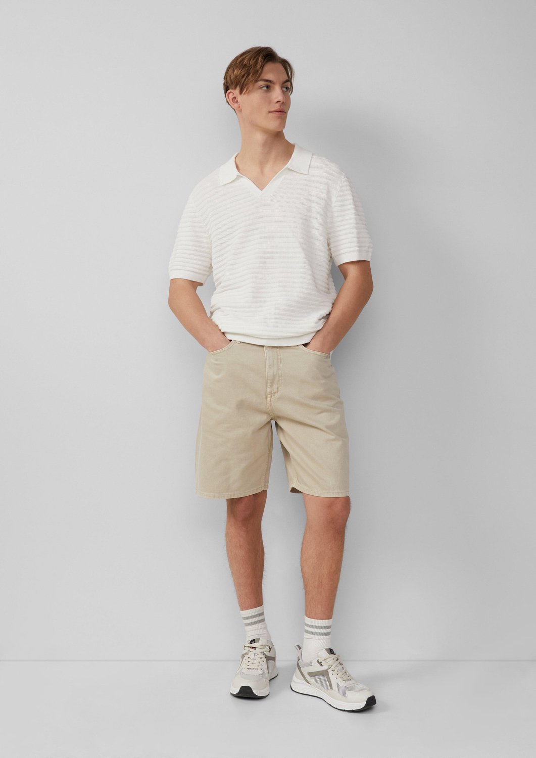 Jeans-Shorts mit Reißverschluss QS