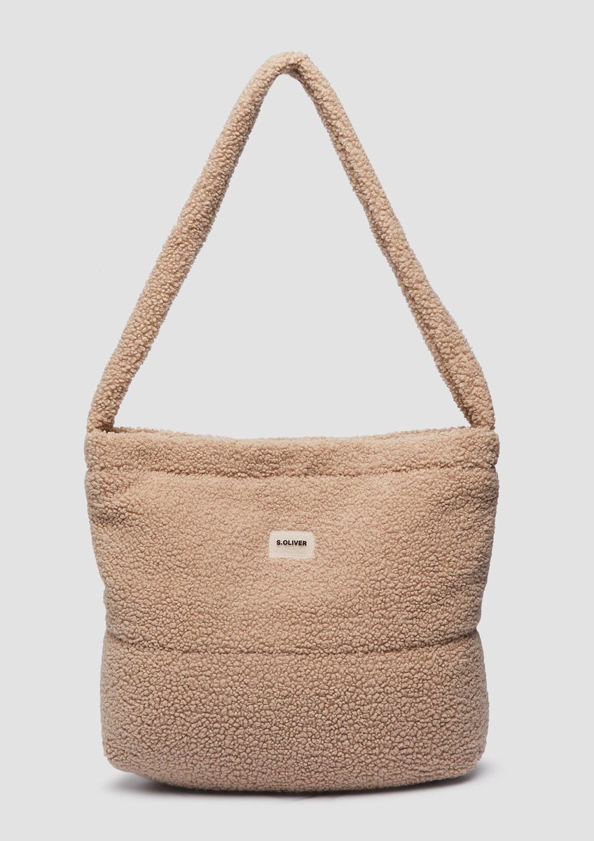Schultertasche aus weichem Plüsch mit magnetischem Verschluss Damen s.Oliver