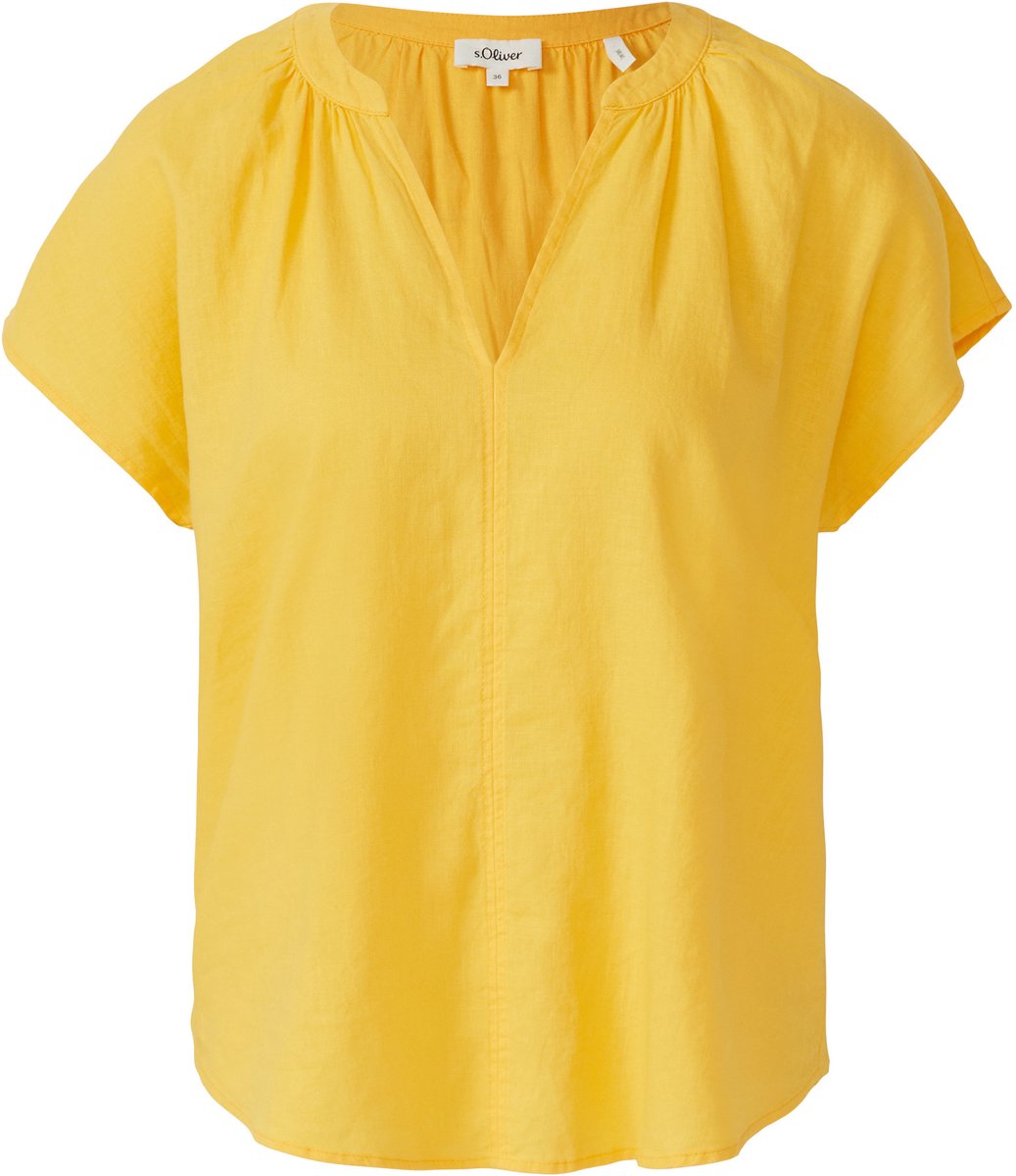 Ärmellose Bluse aus gemischtem Leinen lockere Passform Damen s.Oliver