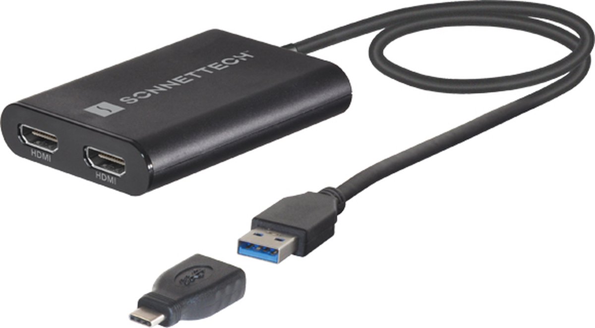 Sonnet USB3-DHDMI USB graphics adapter 3840 x 2160 pixels Black
