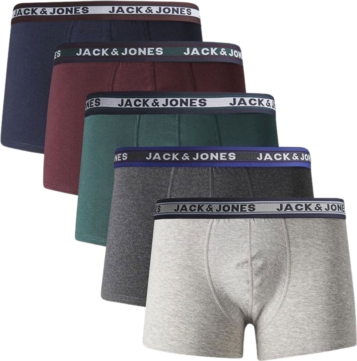 5er-Pack Boxershorts in großen Größen Jack & Jones Jacoliver Trunks