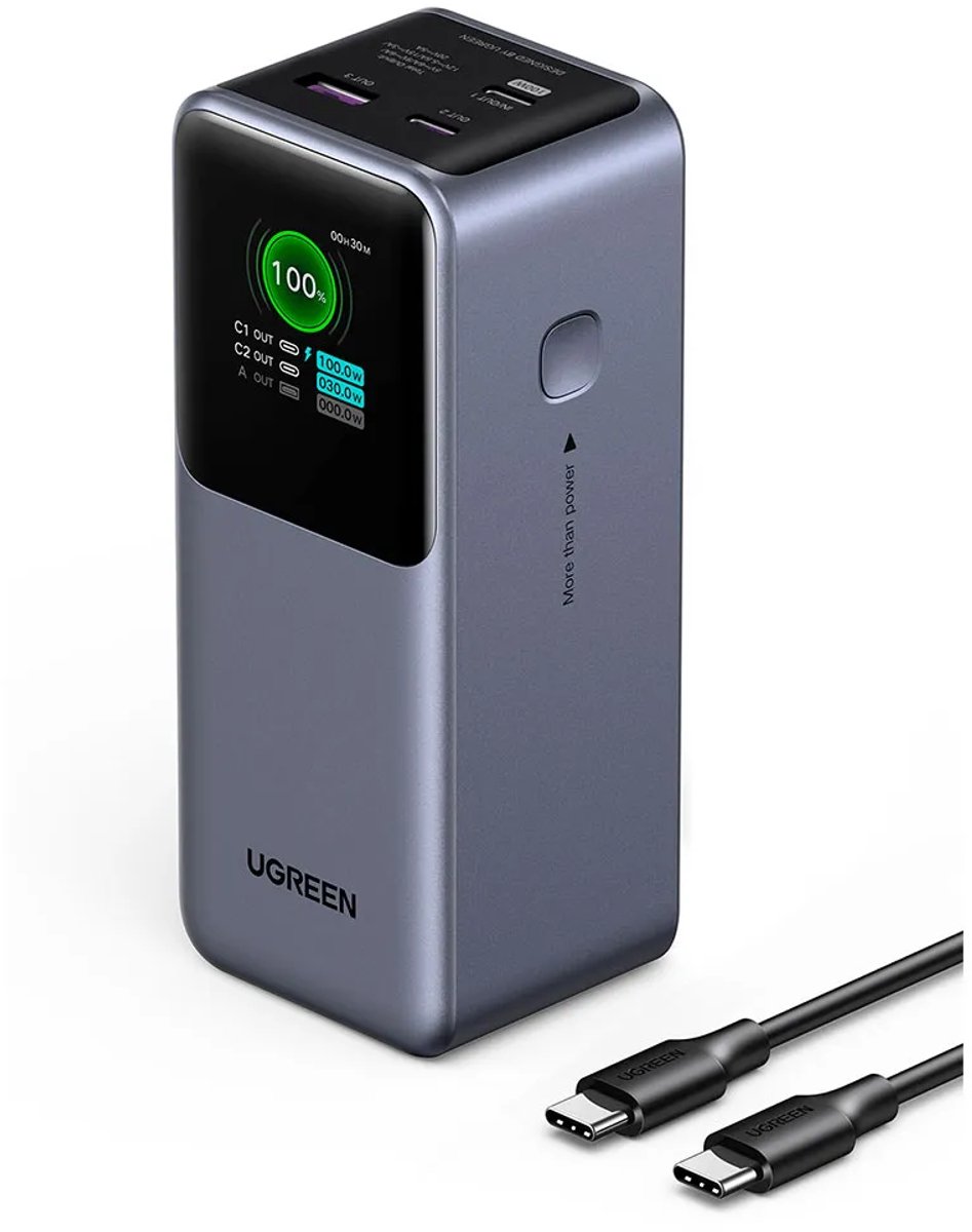 Ugreen 20000mAh 130W Fast Charging Powerbank Lithium Grey