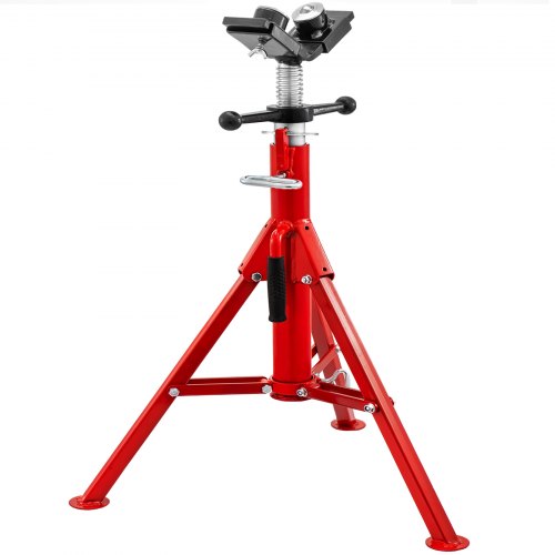 VEVOR Pipe Stand with 2-Ball Transfer V-Head and Folding Legs, 2500LB Welding Pipe Stand Adjustable Height 28-52IN 1107A-type Pipe Stands for Welding