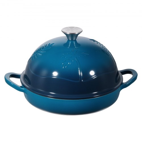 VEVOR Enameled Cast Iron Dutch Oven, 4.7L Pot for Sourdough Bread Baking, Heavy-Duty Cookware Pan with Lid and Dual Handles, Oven Induction Compatible up to 260 ℃, for Cooking Roasting