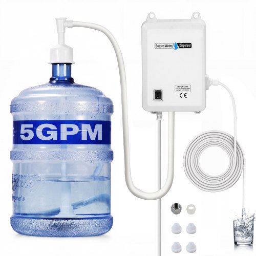 VEVOR Water Bottle Pump System 3.8 L/min 40 Psi Water Dispenser Pump With 609.6 cm Pe Pipe