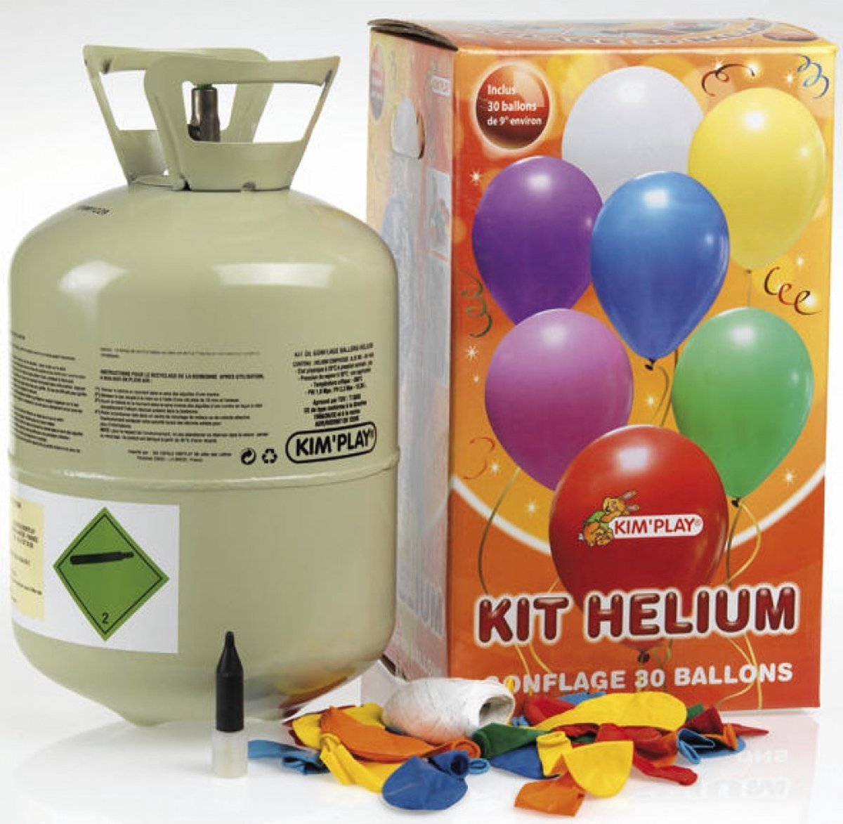 Kreative Aktivitäten Helium-Aufblasset 30 Luftballons Kim'Play