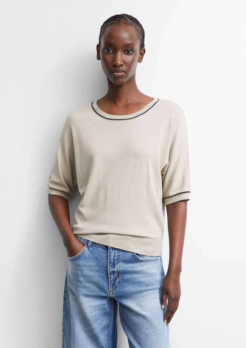 Feinstrick Rundhals-Pullover mit Fledermausärmel für Damen COMMA
