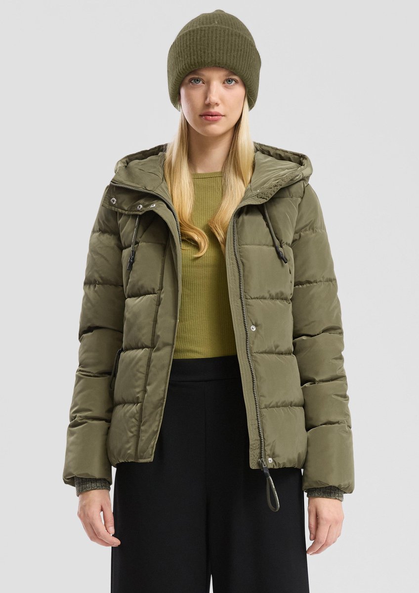 Warme Steppjacke mit Kapuze für Damen QS