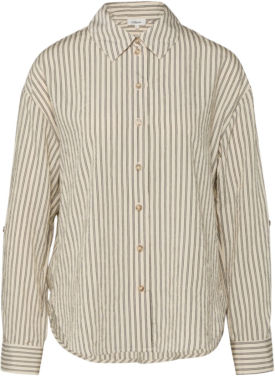 Viskosebluse mit Kragen und fallenden Schultern für Damen s.Oliver